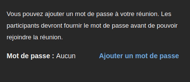 Définir un mot de passe