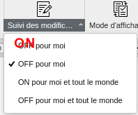 OnlyOffice suivi des modifications