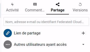 partage externe